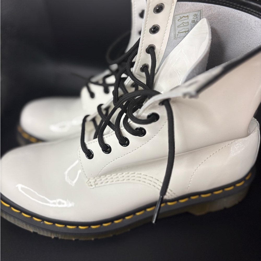 Dr. Martens White Combat Boots